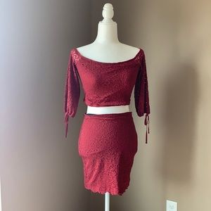 Hollister 3 piece top and skirt set